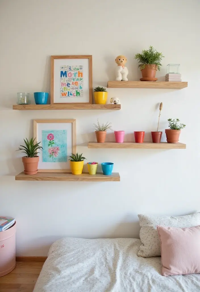 30 Kids Bedroom Shelving Ideas That Keep Things Cute & Organized - 23. Fun DIY Magnetic Shelves