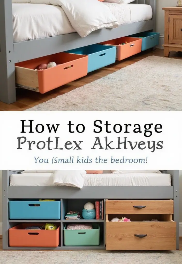 30 Kids Bedroom Shelving Ideas That Keep Things Cute & Organized - 8. Under-Bed Storage Solutions