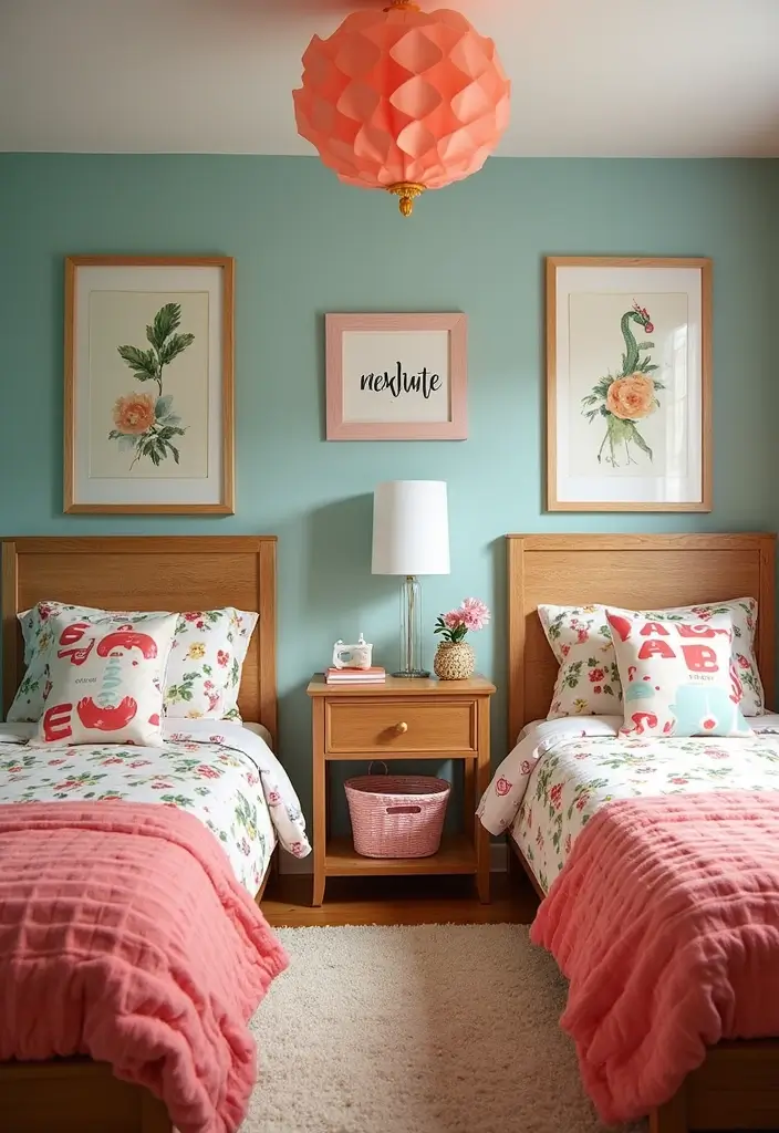 30 Kids Shared Bedroom Ideas That Are Functional and Fun - 15. Personalized Name Tags