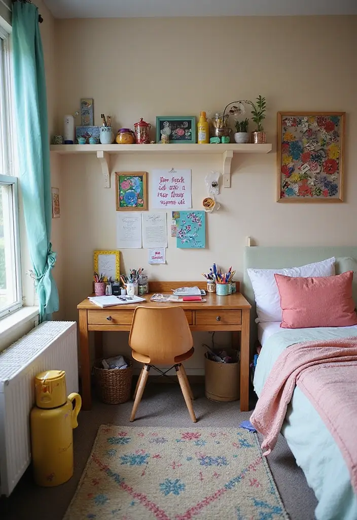 30 Kids Shared Bedroom Ideas That Are Functional and Fun - 21. Arts and Crafts Station