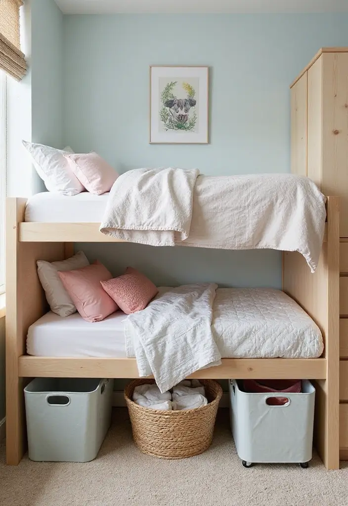 30 Kids Shared Bedroom Ideas That Are Functional and Fun - 3. Under-Bed Storage Solutions