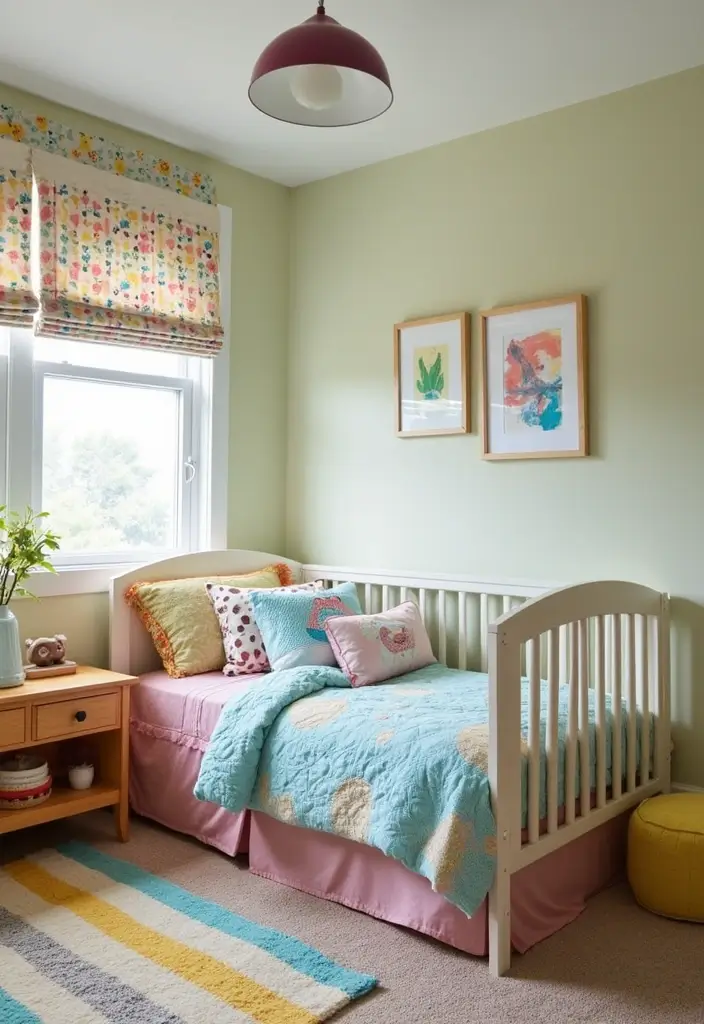 30 Kids Shared Bedroom Ideas That Are Functional and Fun - 7. Convertible Cribs to Twin Beds