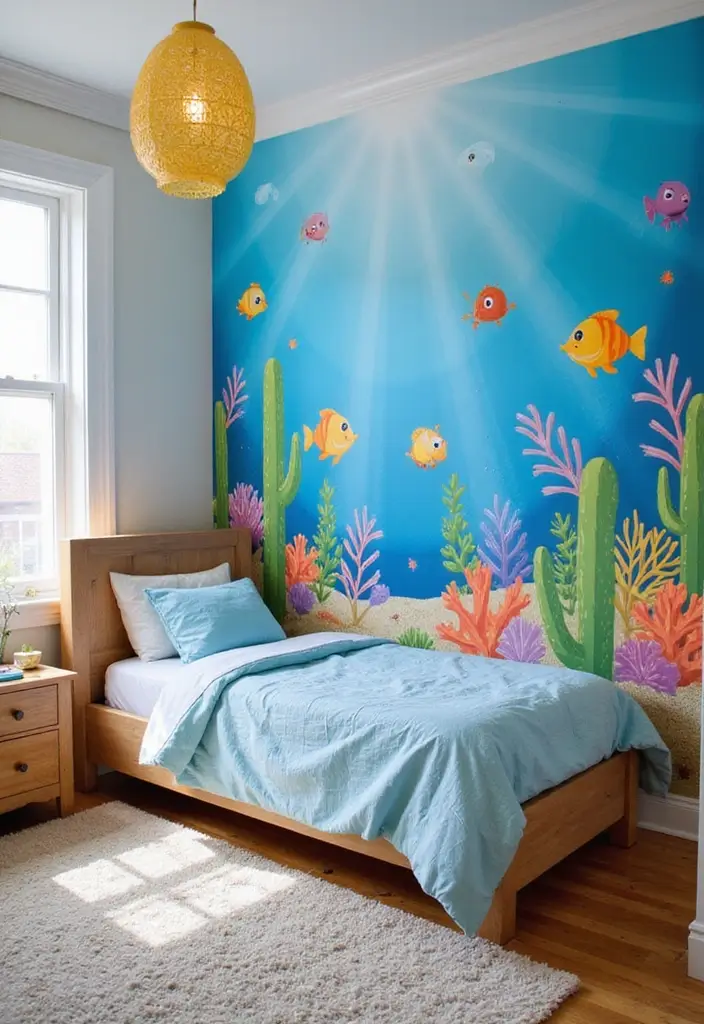 30 Kids Shared Bedroom Ideas That Are Functional and Fun - 8. Fun Wall Murals