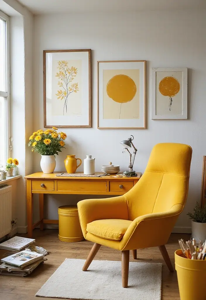 30 Mustard Yellow Bedroom Ideas That Add Cheerful Warmth - 18. Mustard Yellow DIY Projects