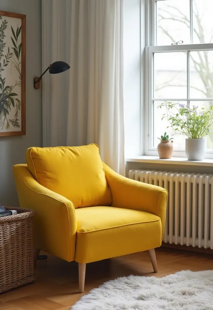 30 Mustard Yellow Bedroom Ideas That Add Cheerful Warmth - 26. Mustard Yellow Accent Chairs
