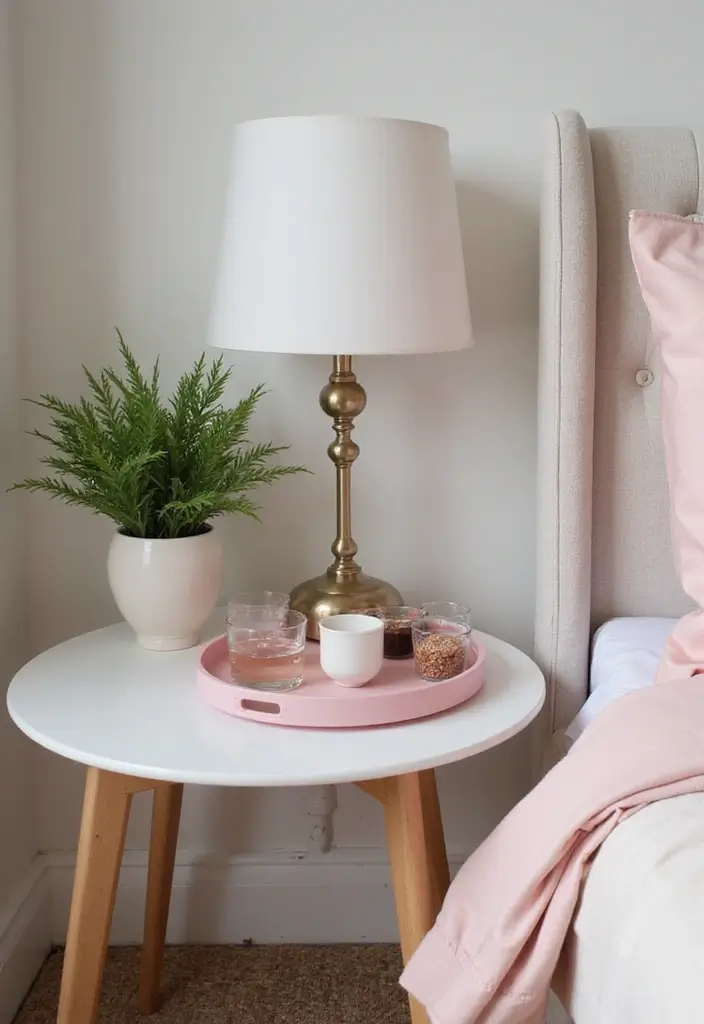 30 Pink Aesthetic Bedroom Ideas That Feel Sweet and Modern - 27. Pink Decorative Trays