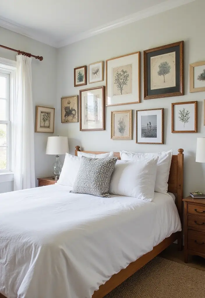 30 Renter Friendly Bedroom Ideas That Are Easy & Affordable - 11. Personalized Artwork