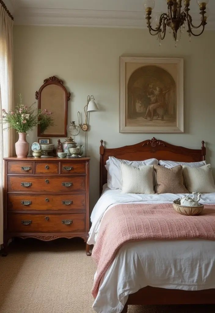 30 Renter Friendly Bedroom Ideas That Are Easy & Affordable - 15. Vintage Finds
