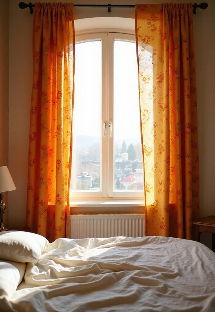 30 Renter Friendly Bedroom Ideas That Are Easy & Affordable - 21. Colorful Curtains