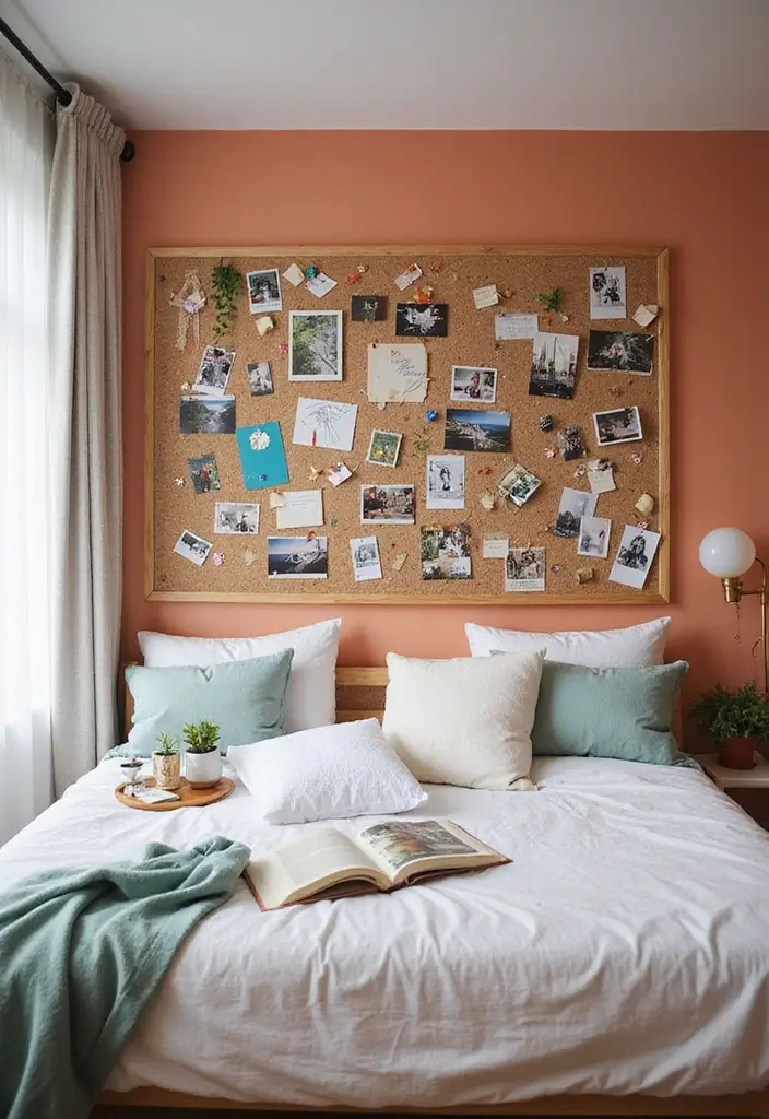 30 Renter Friendly Bedroom Ideas That Are Easy & Affordable - 29. Corkboard or Pegboard Displays