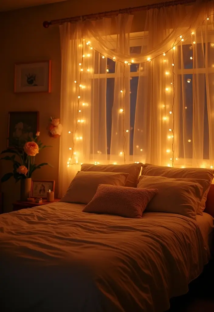 30 Renter Friendly Bedroom Ideas That Are Easy & Affordable - 5. String Lights
