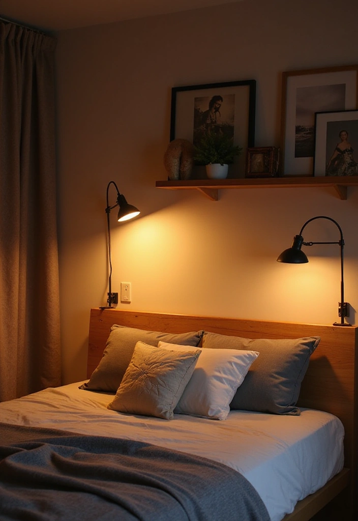 30 Renter Friendly Bedroom Ideas That Are Easy & Affordable - 7. Clip-on Lamps