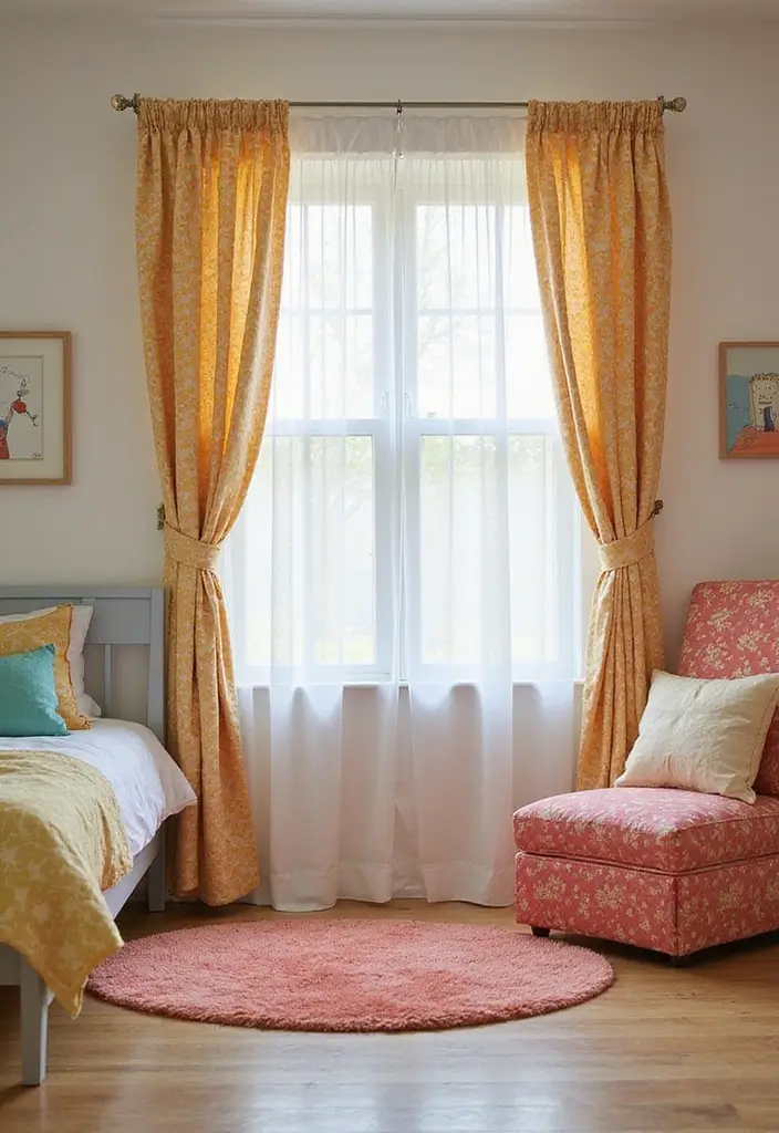 30 Room Divider Ideas for Kids Bedroom That Create Cozy Spaces - 10. Curtain Rod with Fabric Panels