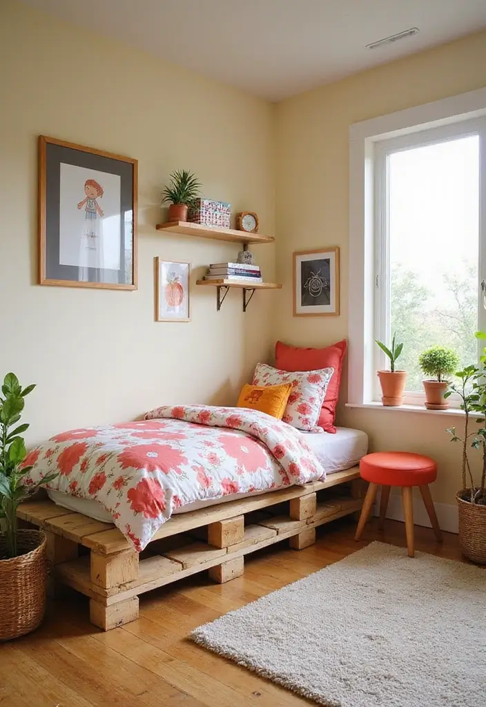30 Room Divider Ideas for Kids Bedroom That Create Cozy Spaces - 14. Upcycled Pallet Furniture