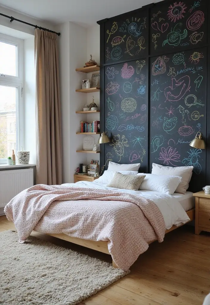 30 Room Divider Ideas for Kids Bedroom That Create Cozy Spaces - 21. Chalkboard Paint Dividers