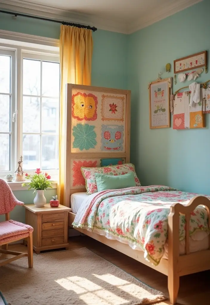 30 Room Divider Ideas for Kids Bedroom That Create Cozy Spaces - 24. Personalized Quilt Screens