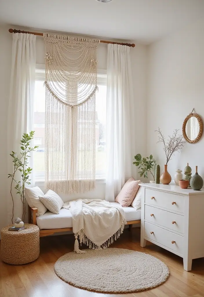 30 Room Divider Ideas for Kids Bedroom That Create Cozy Spaces - 6. Hanging Macrame Dividers