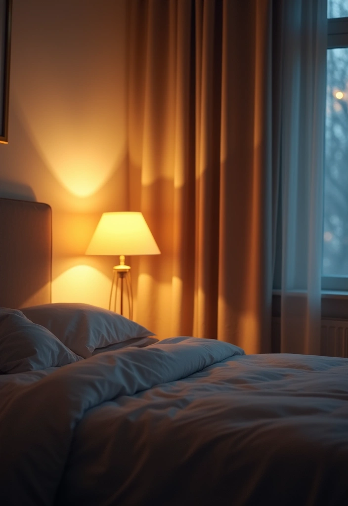 30 Sky Blue Room Ideas Bedroom That Bring Peaceful Energy - 12. Layered Lighting