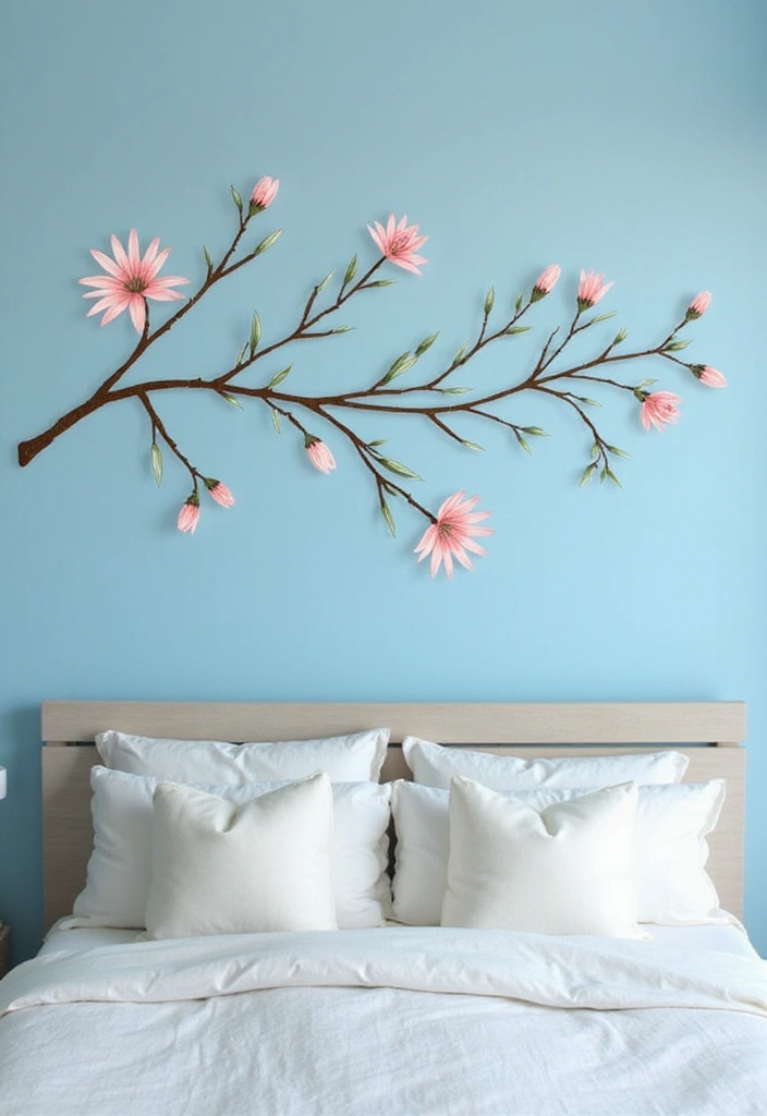 30 Sky Blue Room Ideas Bedroom That Bring Peaceful Energy - 21. Customized Wall Decals