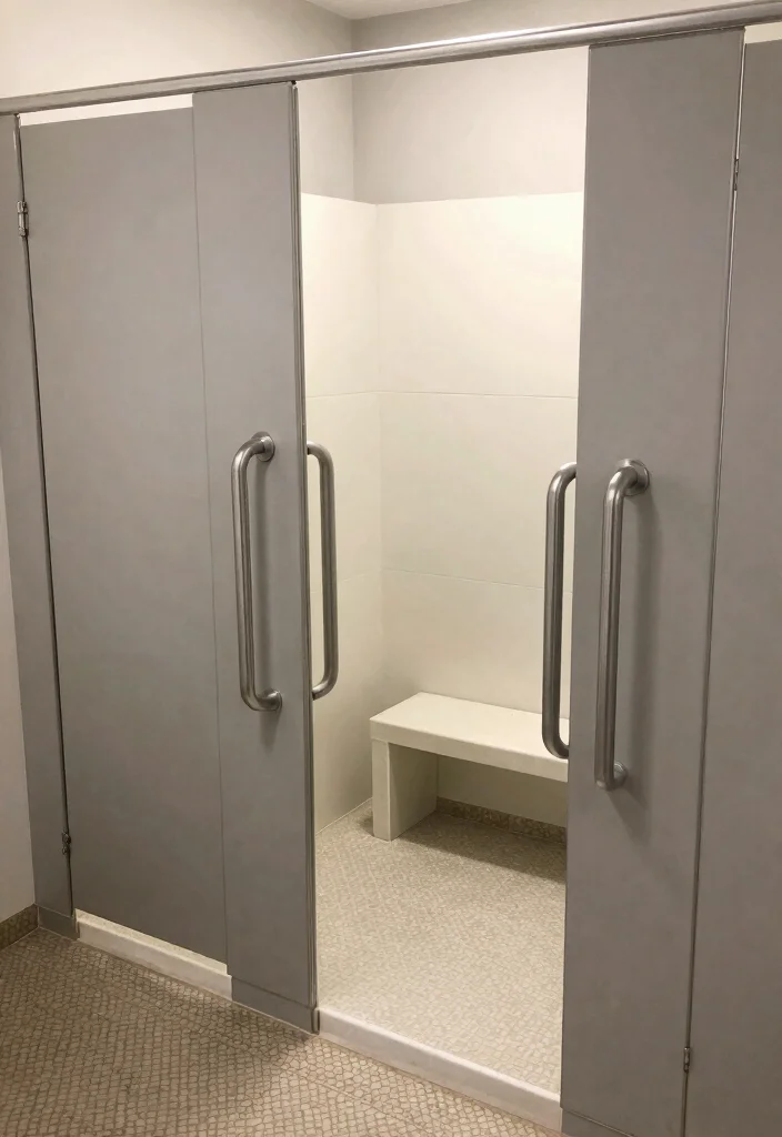 14 Bathroom Stall Ideas For Better Function - 13. Thoughtful Accessibility Features 1