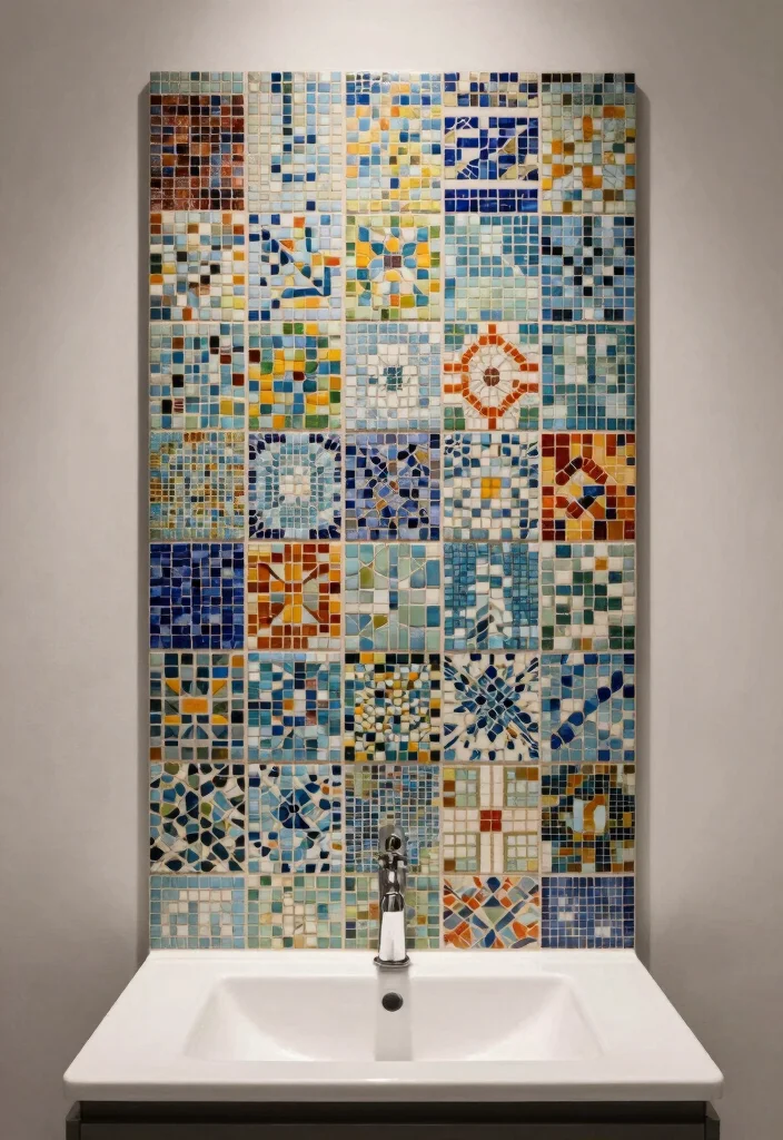 14 Bathroom Tile Texture Ideas That Add Dimension - 11. Mosaic Tiles for Intricate Design 1