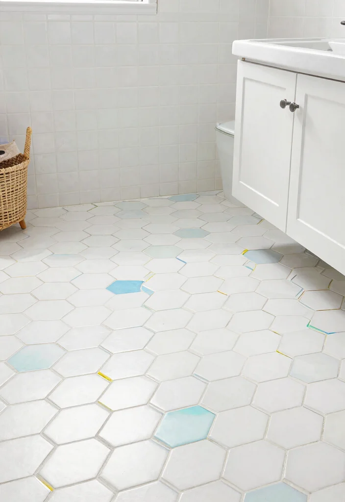 14 Bathroom Tile Texture Ideas That Add Dimension - 14. Colorful Grout for a Fun Twist 1
