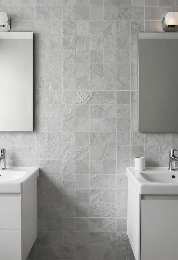 14 Bathroom Tile Texture Ideas That Add Dimension - 7. 3D Tiles for Dramatic Effect 1