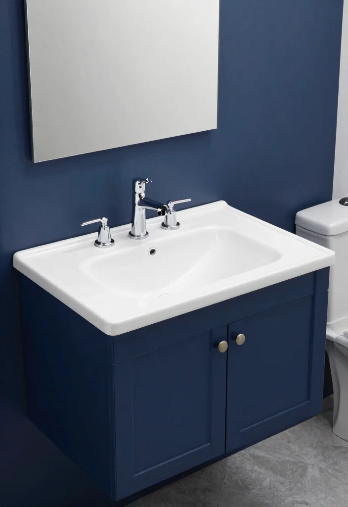 14 Fluted Bathroom Vanity Ideas With Elegant Texture - 3. Two-Tone Fluted Vanity 1