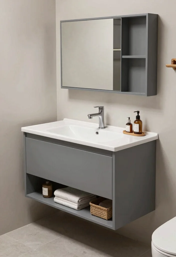 14 Gray Bathroom Vanity Ideas For A Calm Modern Look - 14. Custom Gray Vanity Solutions 1
