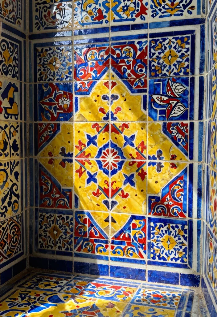 14 Indian Bathroom Ideas With Cultural Style - 1. Exquisite Mosaic Tiles 1