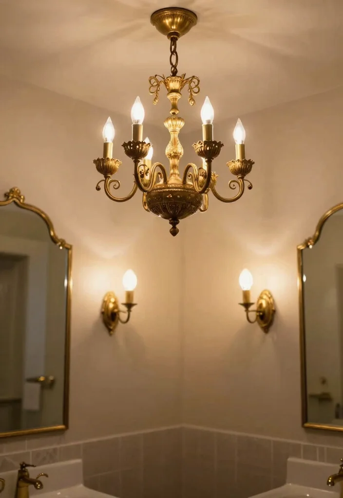 14 Indian Bathroom Ideas With Cultural Style - 7. Unique Lighting Solutions 1