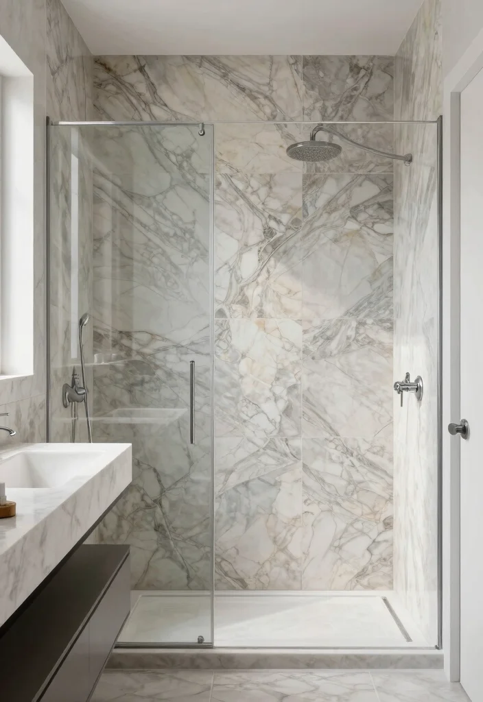14 Onyx Tile Bathroom Ideas With Luxurious Depth - 14. Textured Onyx Tiles for Dimension 1
