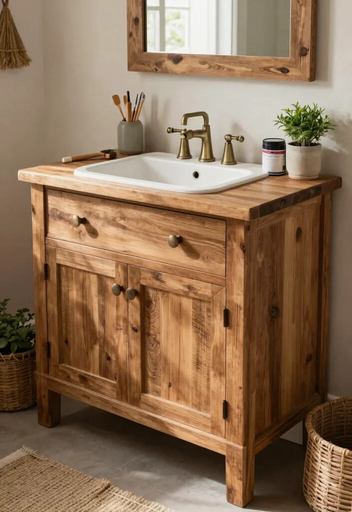 14 Stained Bathroom Vanity Ideas With Rich Character - 14. Customizable DIY Vanities 1