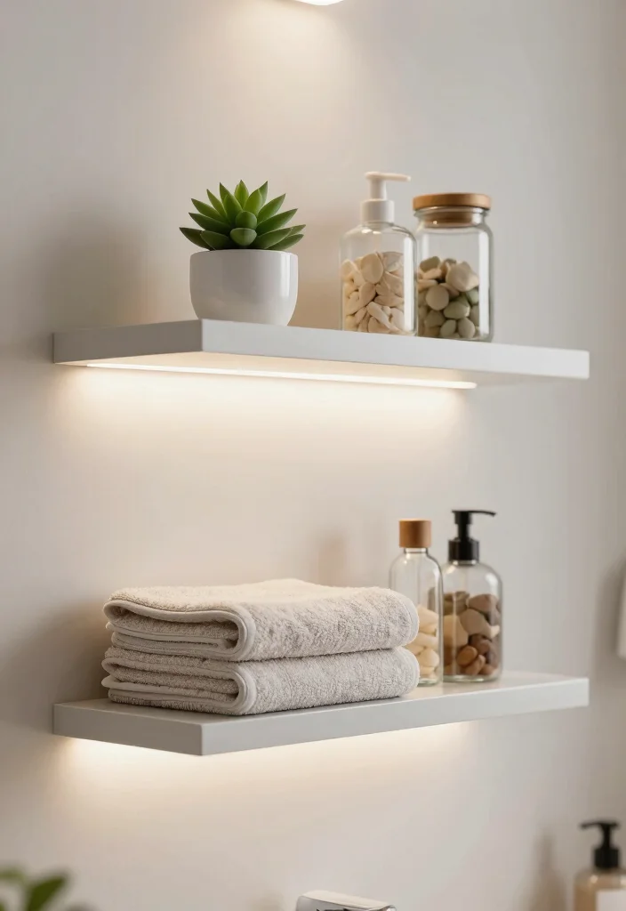 15 Bathroom Vanity Shelf Ideas That Add Storage And Style - 1. Floating Shelves: The Space-Saving Solution 1