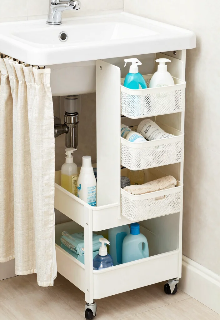 15 Caravan Bathroom Ideas For Small Mobile Spaces - 14. Functional Under-Sink Solutions 1