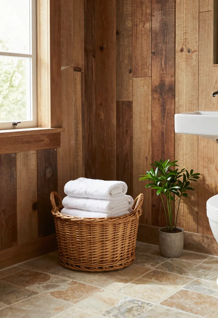 15 Cottage Bathroom Ideas With Cozy Charm - 3. Natural Elements for Organic Appeal 1