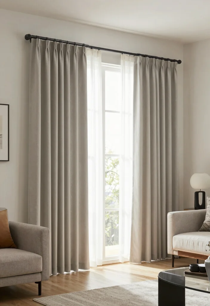 15 Curtain Rails Living Room Ideas for a Clean Modern Finish - 12. Smart Curtain Systems 1