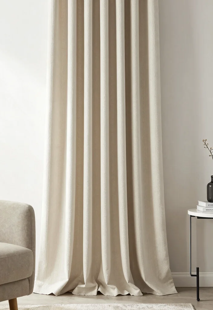 15 Curtain Rails Living Room Ideas for a Clean Modern Finish - 13. Textured Curtain Rails 1