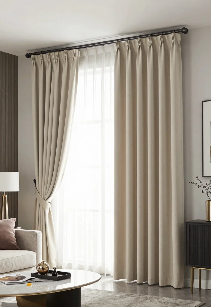 15 Curtain Rails Living Room Ideas for a Clean Modern Finish - 4. Adjustable Curtain Rails for Flexibility 1