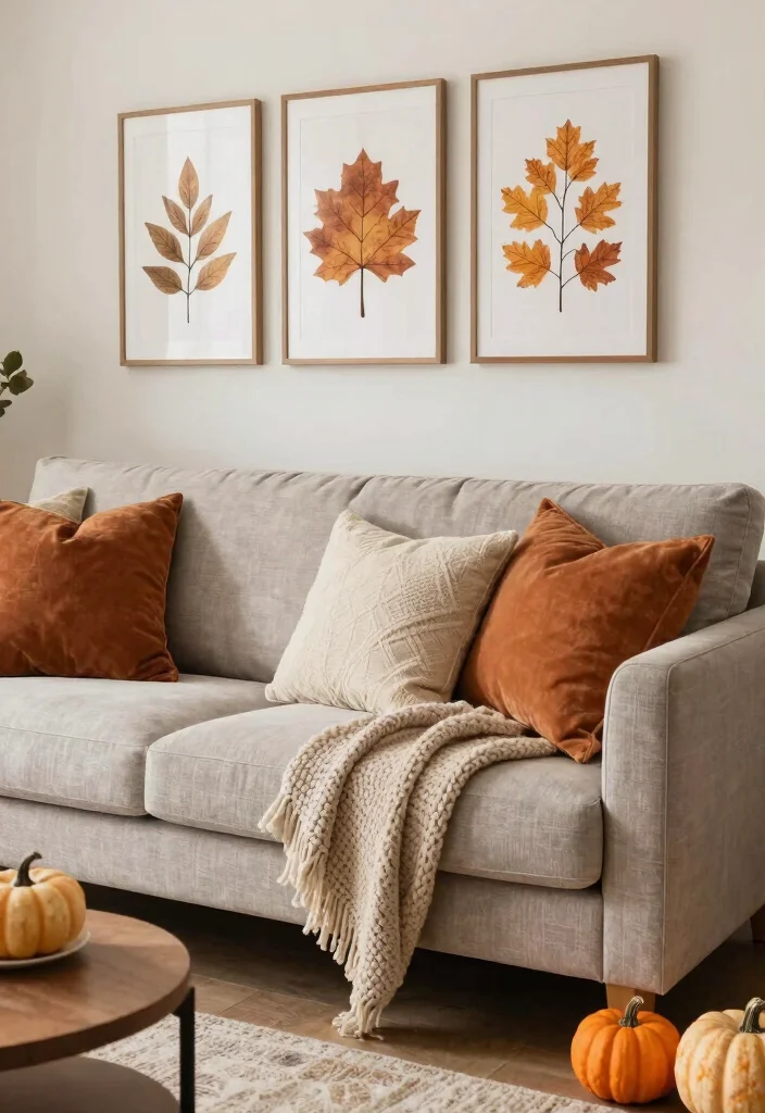 15 Mink Sofa Living Room Ideas: Soft Neutral Elegance - 10. Seasonal Decor Changes 1