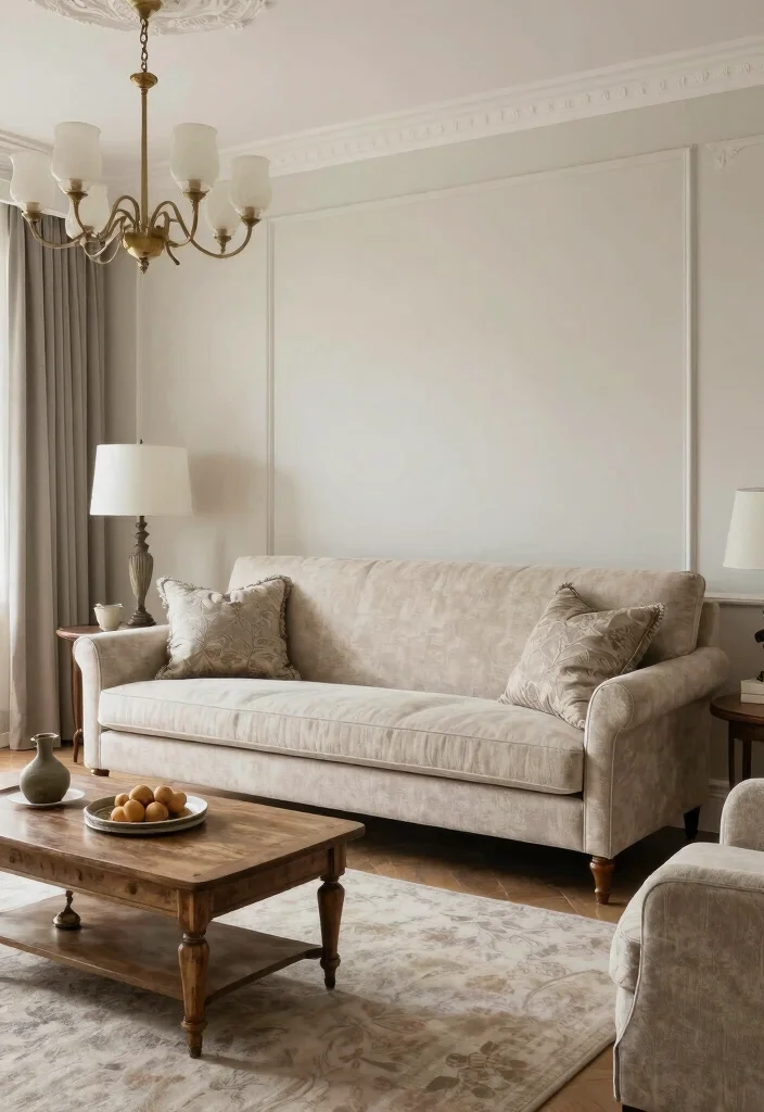 15 Mink Sofa Living Room Ideas: Soft Neutral Elegance - 15. Timeless Elegance with a Mink Sofa 1