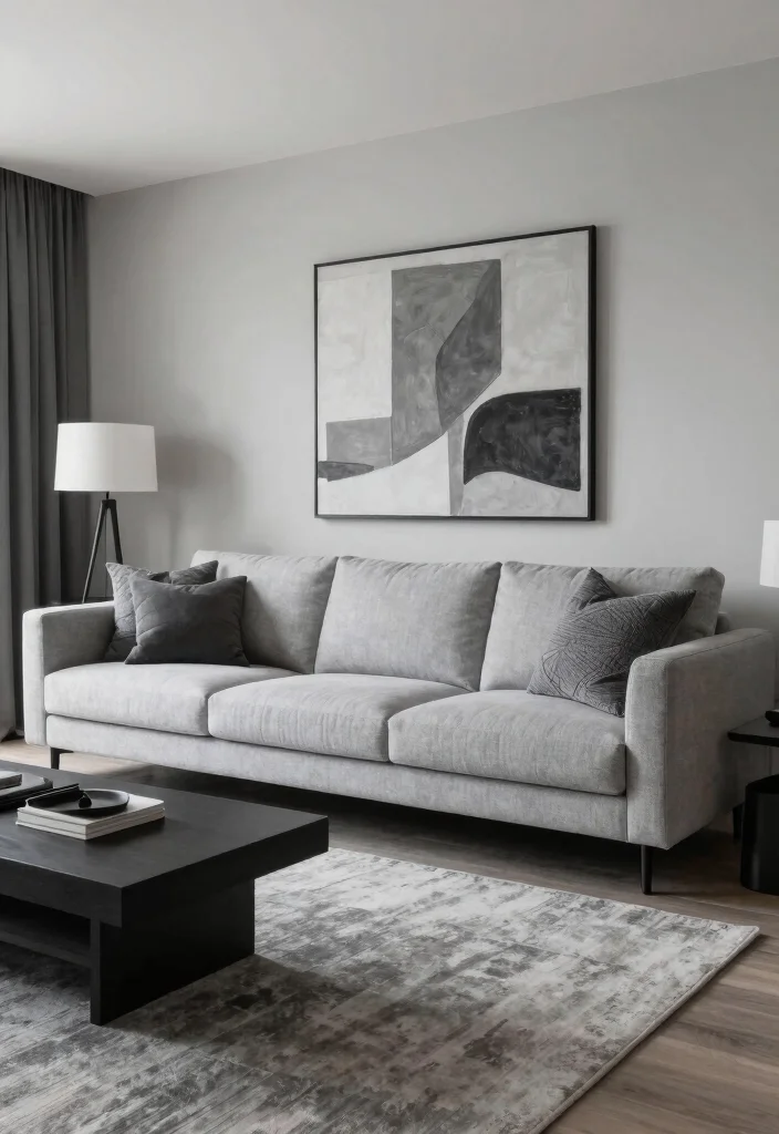 15 Scandinavian-Inspired 3+2 Sofa Living Room Ideas for Classic Balanced Seating - 7. Monochromatic Scheme 1