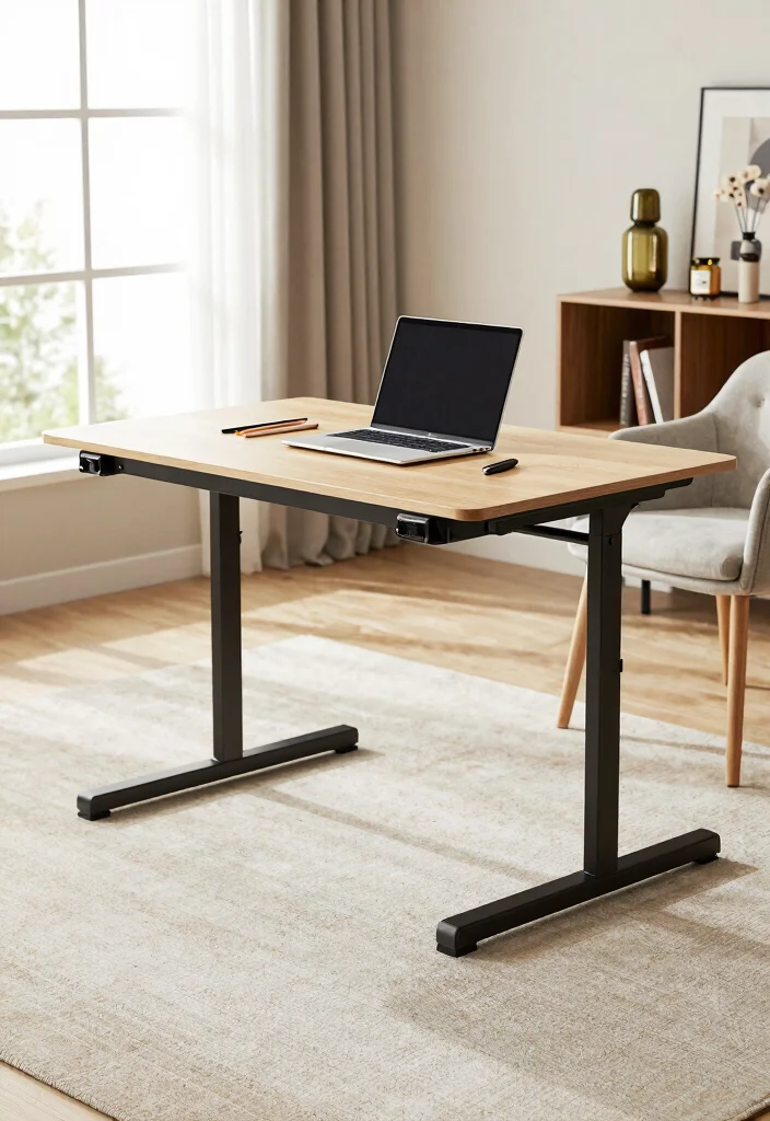 15 Study Table in Living Room Ideas: Smart Dual Purpose - 10. Foldable Desk Concept 1