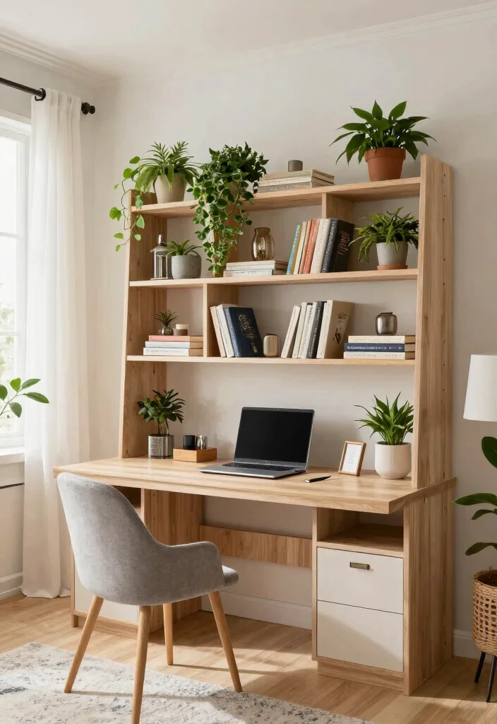 15 Study Table in Living Room Ideas: Smart Dual Purpose - 11. Desk with Room Divider 1