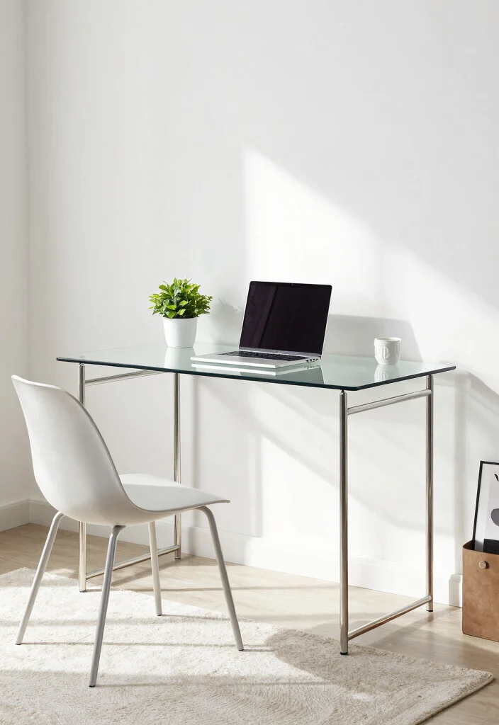 15 Study Table in Living Room Ideas: Smart Dual Purpose - 8. Minimalist Desk Design 1