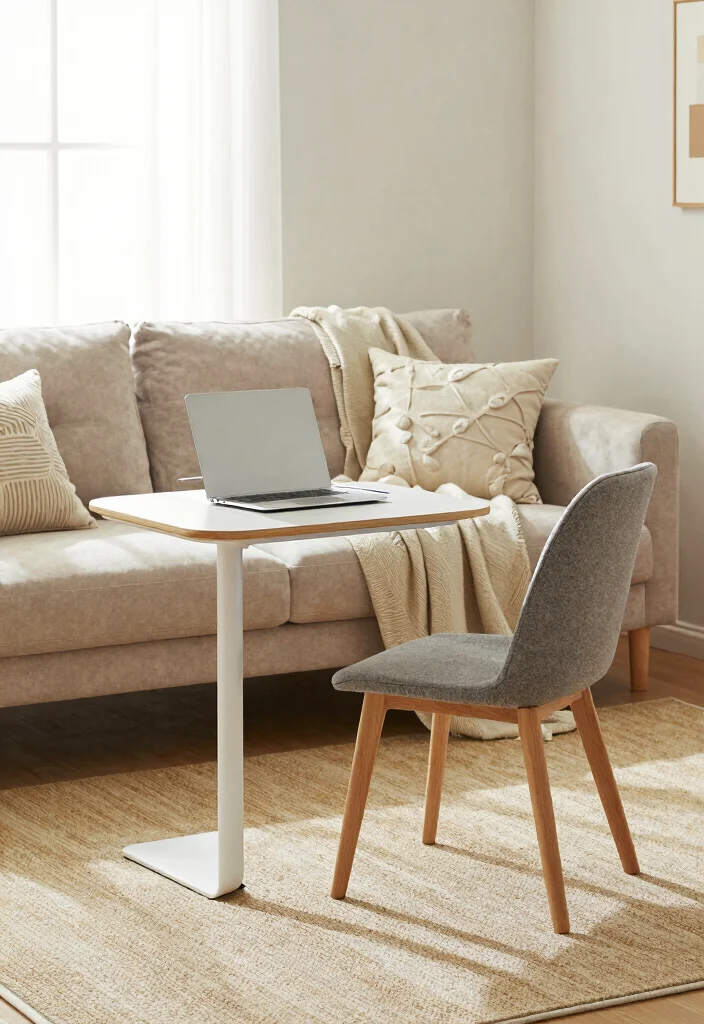 15 Study Table in Living Room Ideas: Smart Dual Purpose - 9. Desk and Sofa Combo 1