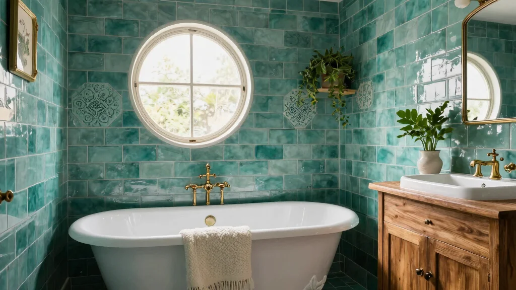 15 Teal Bathroom Tile Ideas With Rich Colour