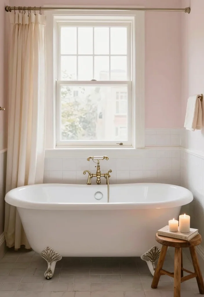 15 Vintage Half Bathroom Ideas With Old World Charm - 7. Elegant Clawfoot Bathtubs for a Luxurious Touch 1