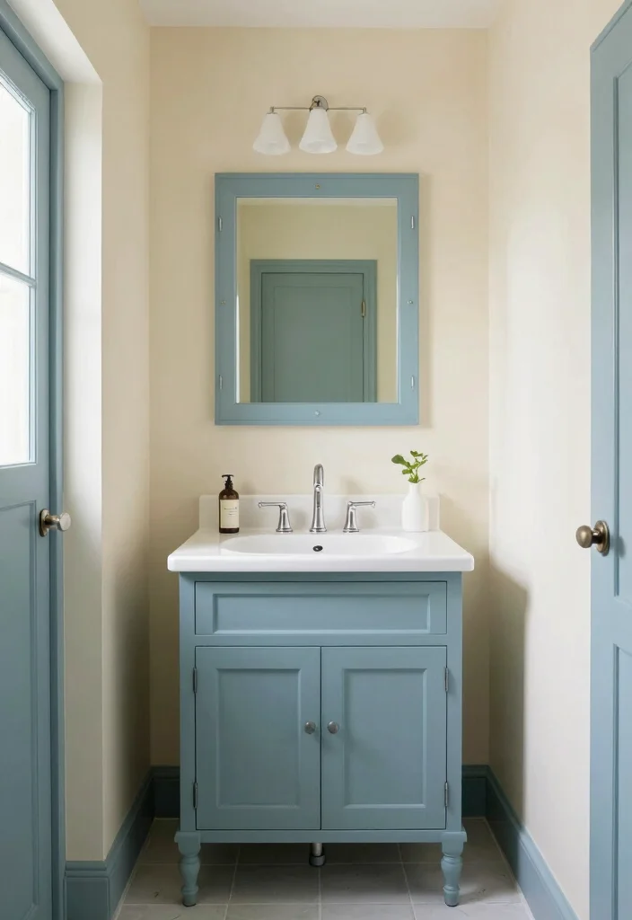 15 Vintage Half Bathroom Ideas With Old World Charm - 8. Vintage Color Palettes for Nostalgic Vibes 1