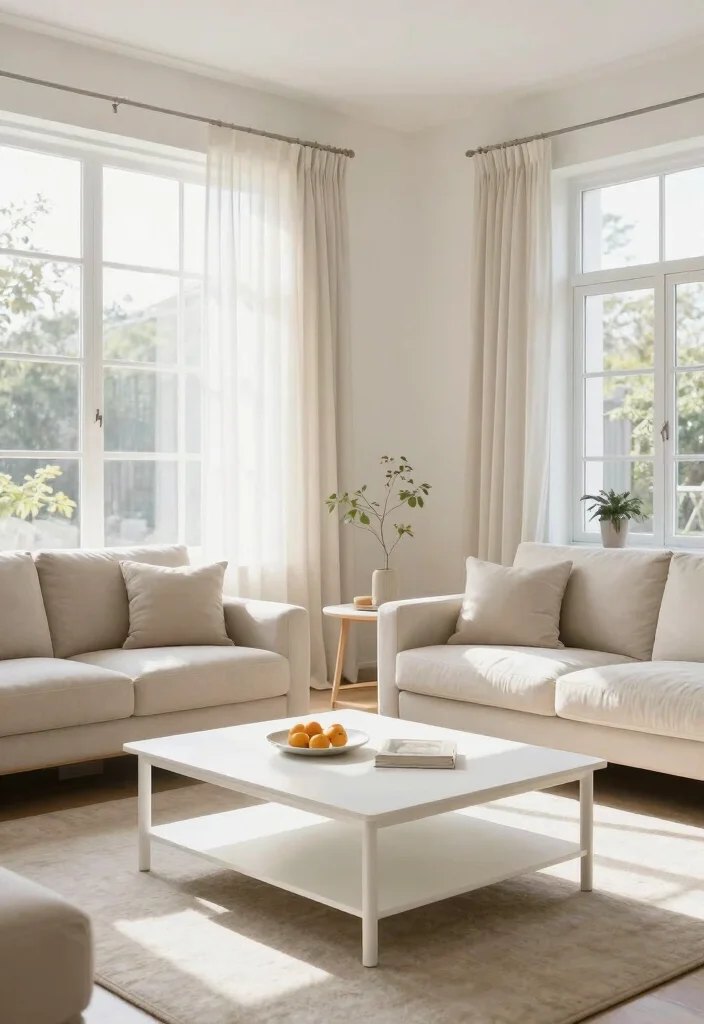 15 White Coffee Table Living Room Ideas for a Clean Modern Look - 11. Bright and Airy 1